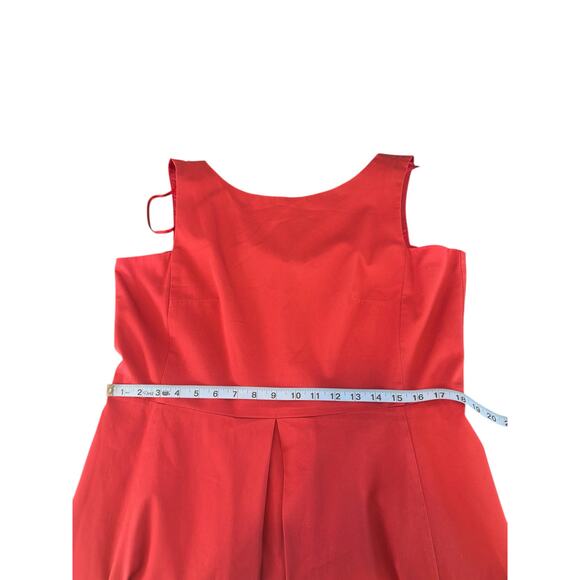 Talbots Plus Dressy Cocktail Hour Stretch Red V-Neck Fit and Flare Dress Size 16 - Picture 11 of 12
